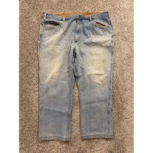 Duluth Trading Co Jeans Mens 46x30 Blue Relaxed Fit Straight Leg Denim Workwear*